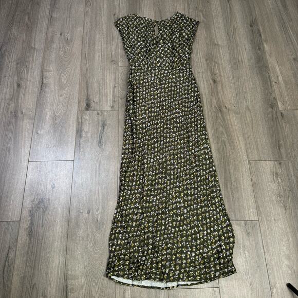 Madewell Wide V Neck Floral Going Out Midi Dress US Women's O New - Picture 3 of 8